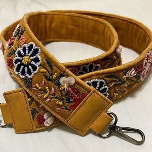 Anthropologie Velvet Sequin Purse Strap Crossbody Shoulder Strap